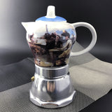 Coffee Machines & Accessories: Afternoon Tea Vintage Porcelain Ceramic Italian Stove Top Espresso Coffee Maker 3-4Cups 200ml
