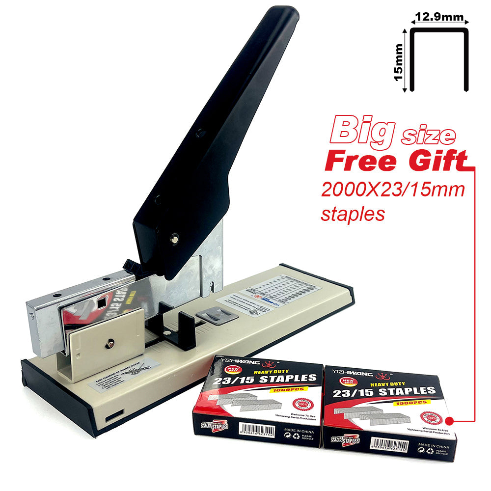 Filing & Organisation: Heavy Duty Big Size Stepler With Free 2000x23/15 Steples Office Stationary