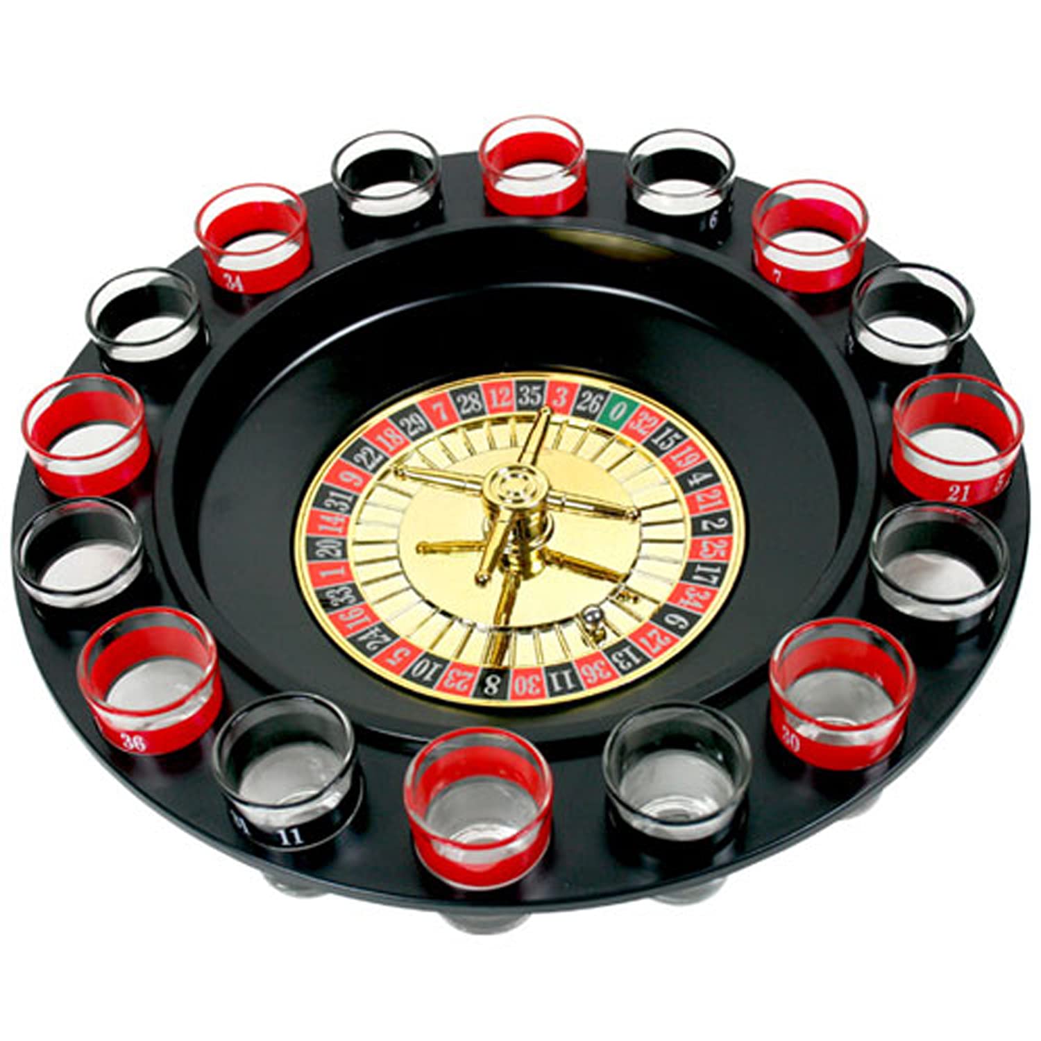 Board Games: Wine Game Shot Drinking Roulette Set with Casino Spin Glass Shot Party Bar Game