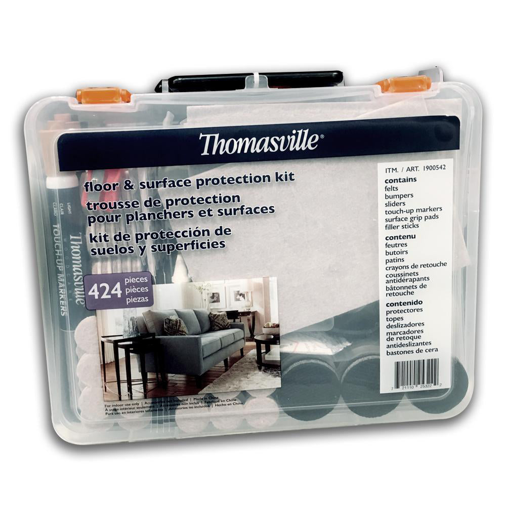 Hand Tools: Thomasville Floor Surface Protection Kit 424 Pieces Felts Bumpers Sliders Grips