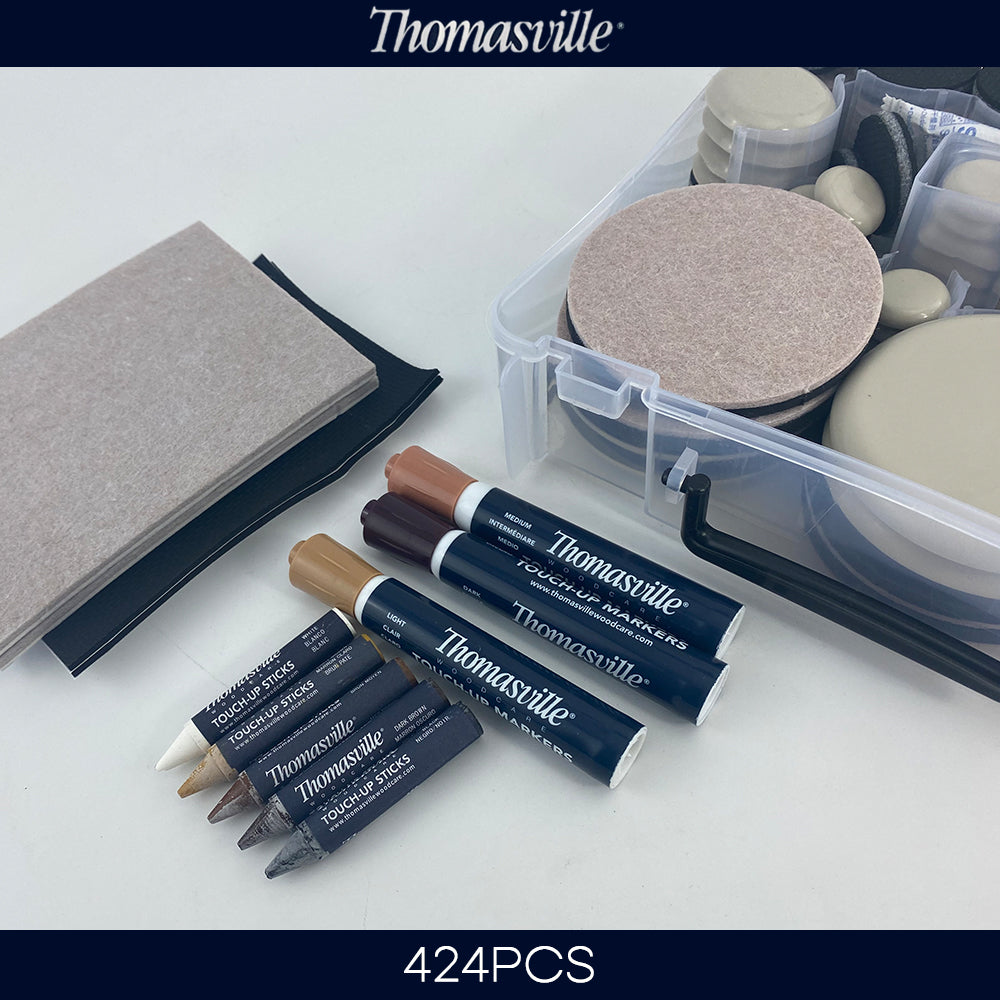 Hand Tools: Thomasville Floor Surface Protection Kit 424 Pieces Felts Bumpers Sliders Grips