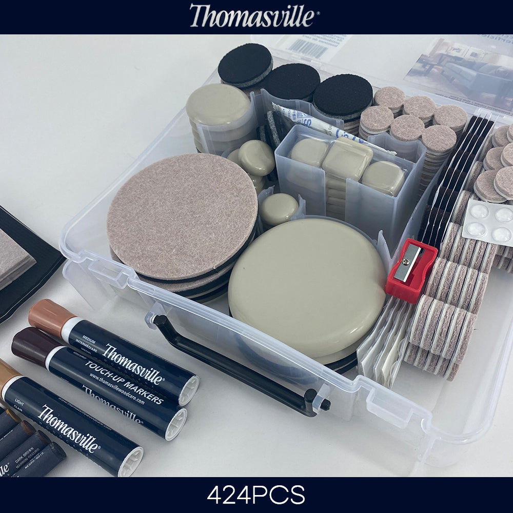 Hand Tools: Thomasville Floor Surface Protection Kit 424 Pieces Felts Bumpers Sliders Grips
