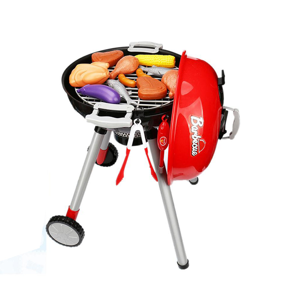 Pretend Play: Kids BBQ Pretend Play Cooking Set Sausages Utensils Barbecue Grill Toy Cooker