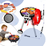 Pretend Play: Kids BBQ Pretend Play Cooking Set Sausages Utensils Barbecue Grill Toy Cooker