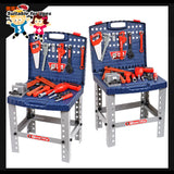 Pretend Play: Tool Box Work Bench With Battery Operated Drill Set kids Pretend Play Toy 55pcs