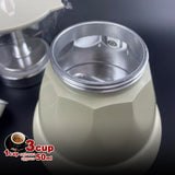 Coffee Machines & Accessories: Latest Styles Electric Aluminum Espresso Moka Coffee Maker 3cups Italian Classic - Cream