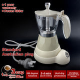 Coffee Machines & Accessories: Latest Styles Electric Aluminum Espresso Moka Coffee Maker 3cups Italian Classic - Cream