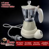 Coffee Machines & Accessories: Latest Styles Electric Aluminum Espresso Moka Coffee Maker 3cups Italian Classic - Cream