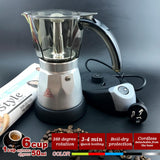 Coffee Machines & Accessories: Silver Electric Moka Coffee Maker Espresso Machine Italian Classic 6 Cups Auto Power