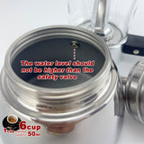 Coffee Machines & Accessories: Borosilicate Glass Stainless Steel Moka Pot Coffee Maker Italian Espresso 6Cups