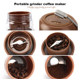 Coffee Machines & Accessories: Brown All in1 Anywhere Portable Drip Pour Over Coffee Maker + Electric Grinder + Juice Blender Anywhere Freshly Ground Coffee