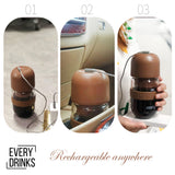 Coffee Machines & Accessories: Brown All in1 Anywhere Portable Drip Pour Over Coffee Maker + Electric Grinder + Juice Blender Anywhere Freshly Ground Coffee