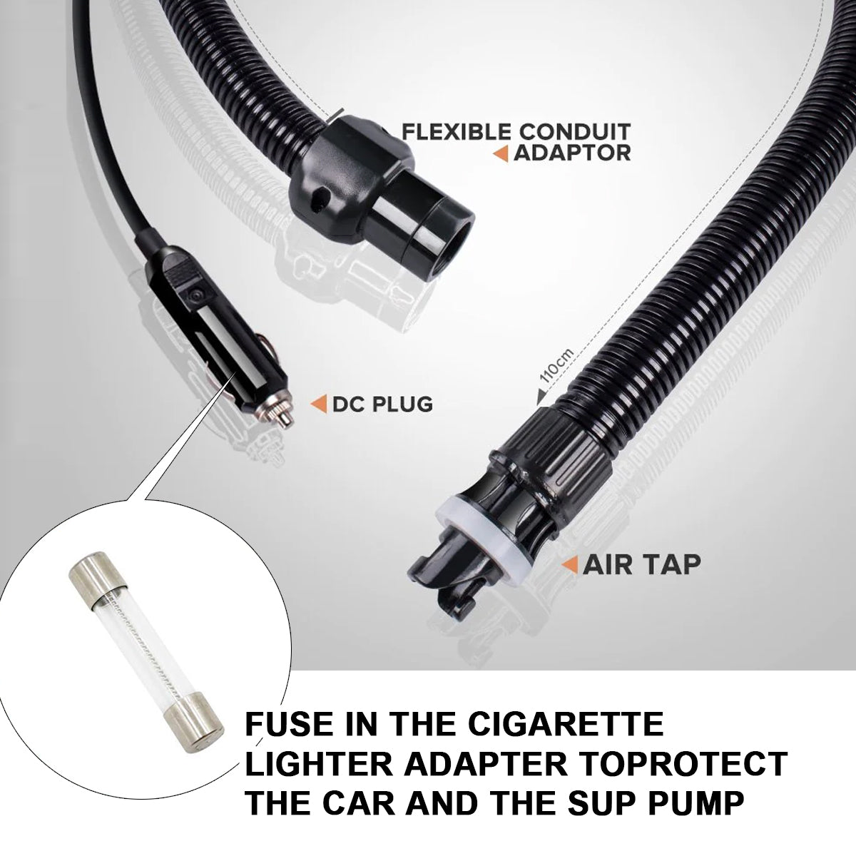 Air Pumps: Electric 20PSI HT-782 High Pressure SUP Electric Air Pump 12V DC Paddle Board