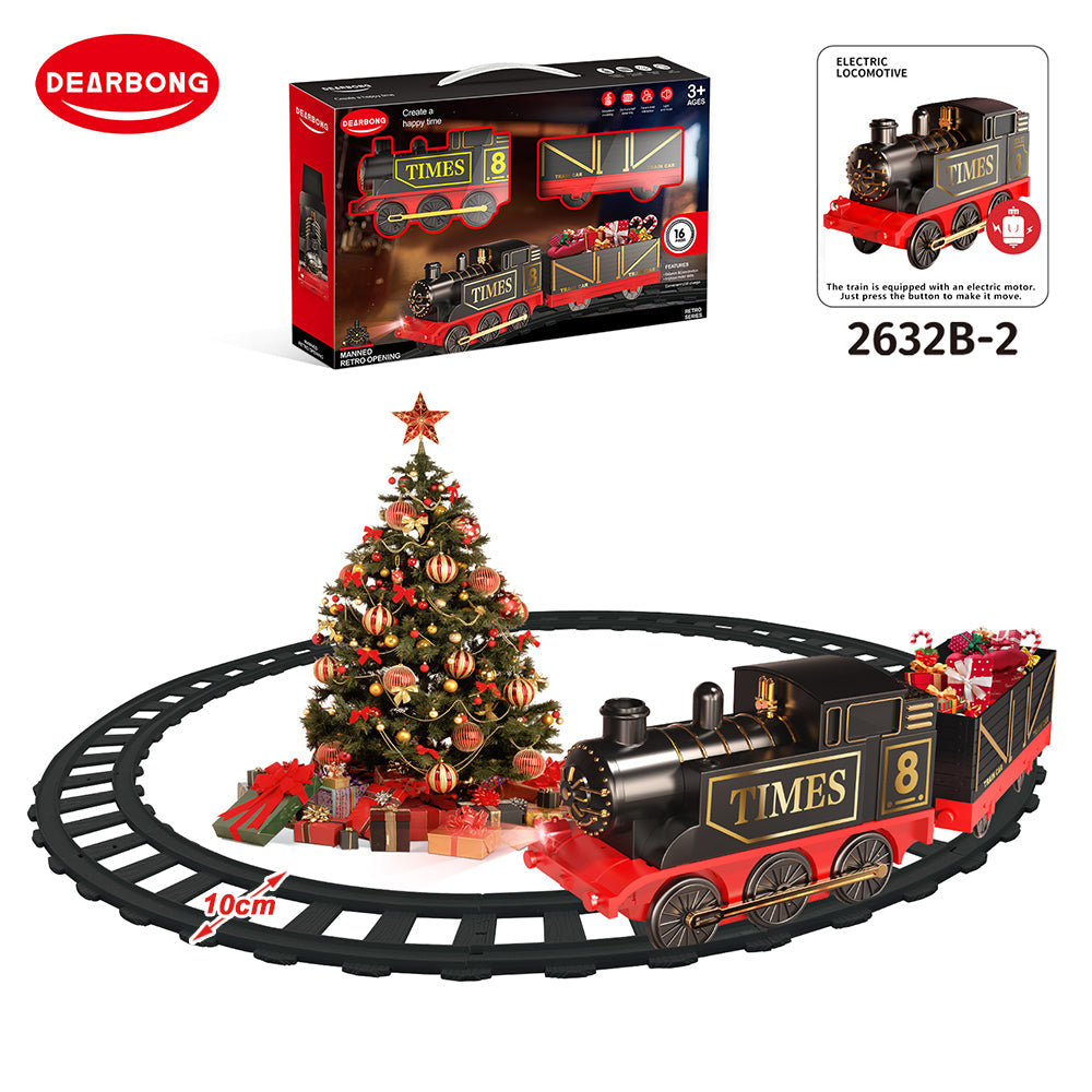 Activity Toys: Electric Christmas Classic Train Toy Kids Set Railway Music With 16pcs Tracks AU STOCK