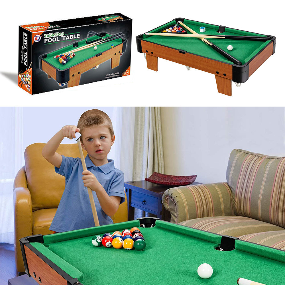 Activity Toys: Wooden Mini Snooker Tables Billiards Game Pool Table Set Toy Extra Size For Kids