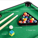Activity Toys: Wooden Mini Snooker Tables Billiards Game Pool Table Set Toy Extra Size For Kids