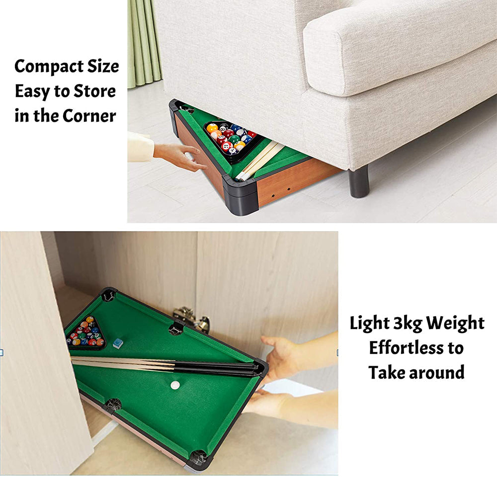 Activity Toys: Wooden Mini Snooker Tables Billiards Game Pool Table Set Toy Extra Size For Kids