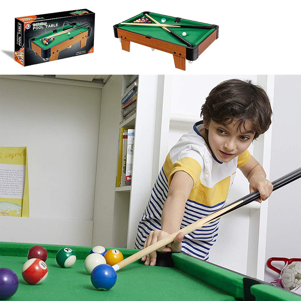Activity Toys: Wooden Mini Snooker Tables Billiards Game Pool Table Set Toy Extra Size For Kids