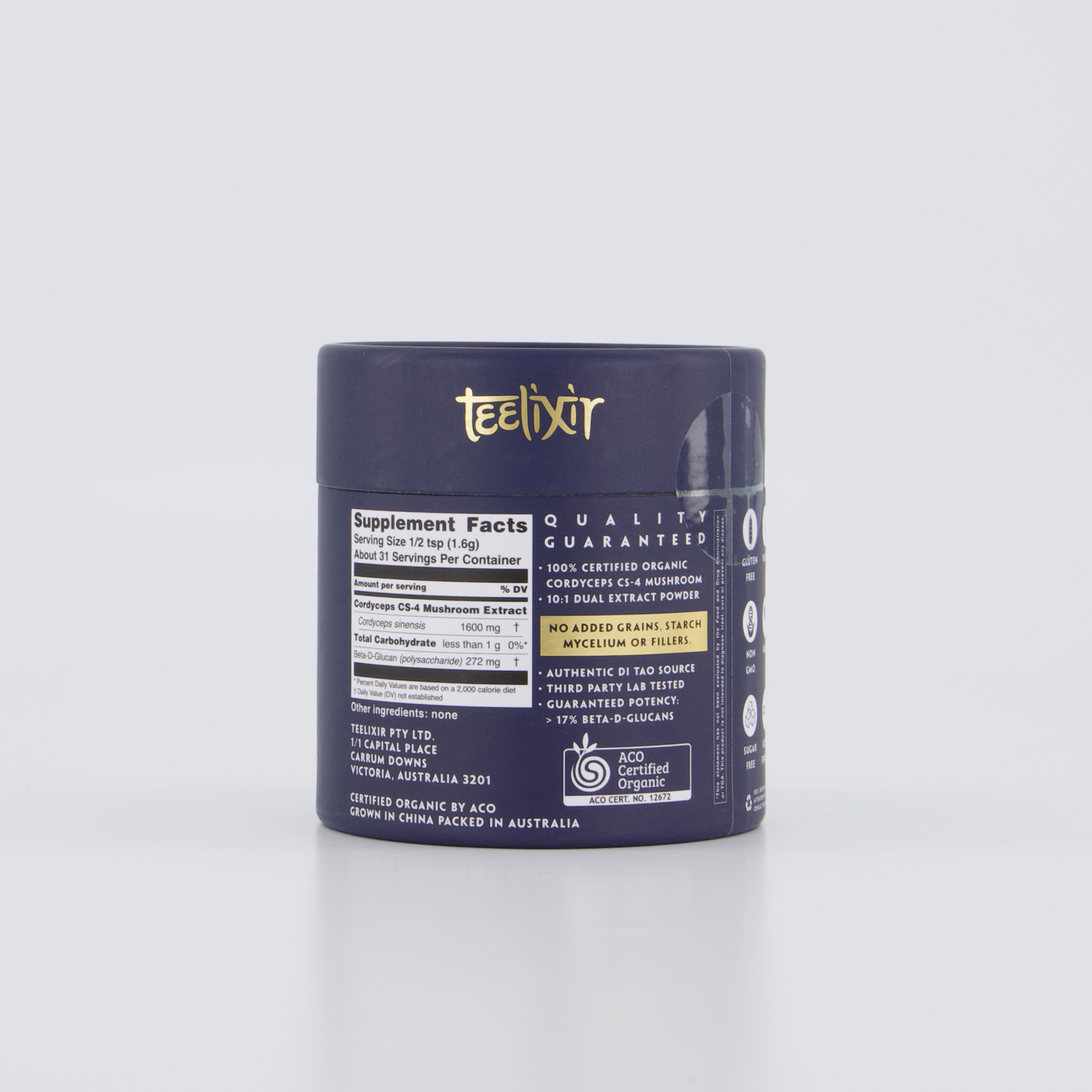 Vitamins & Supplements: Teelixir Organic Cordyceps Mushroom 50g