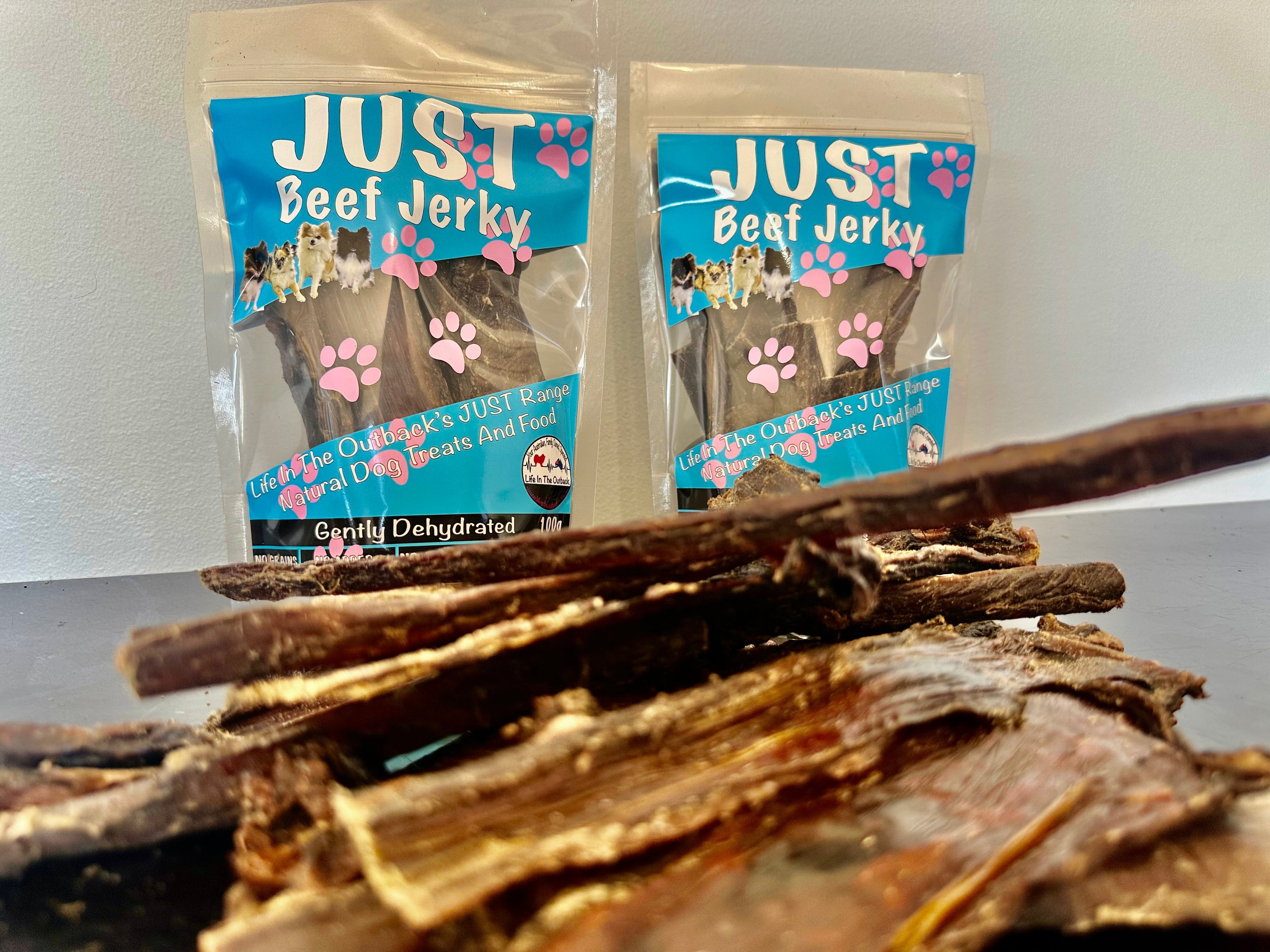 Dog Food: 1x Just Beef Jerky