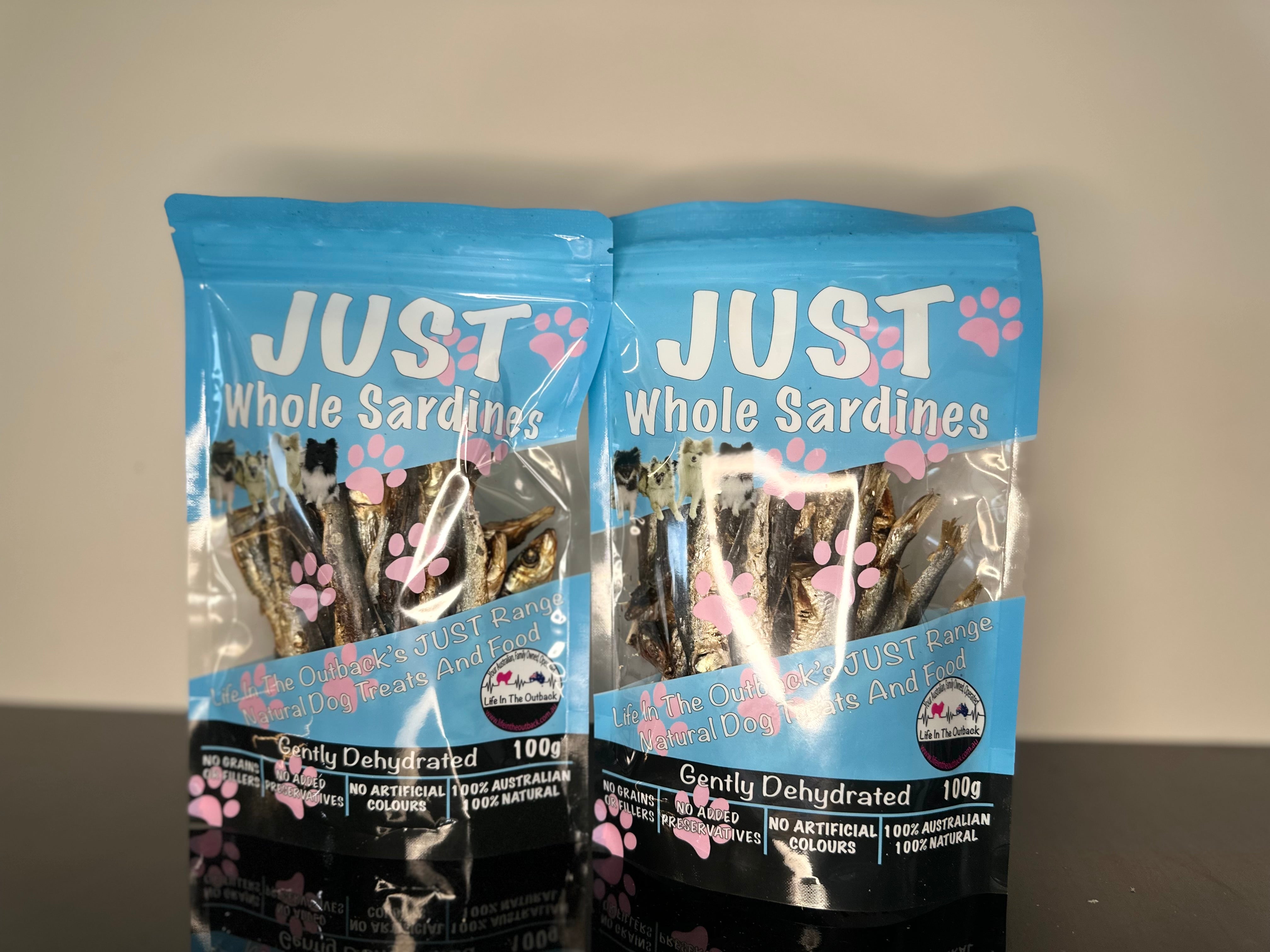 Dog Food: 1x Just Whole Sardines