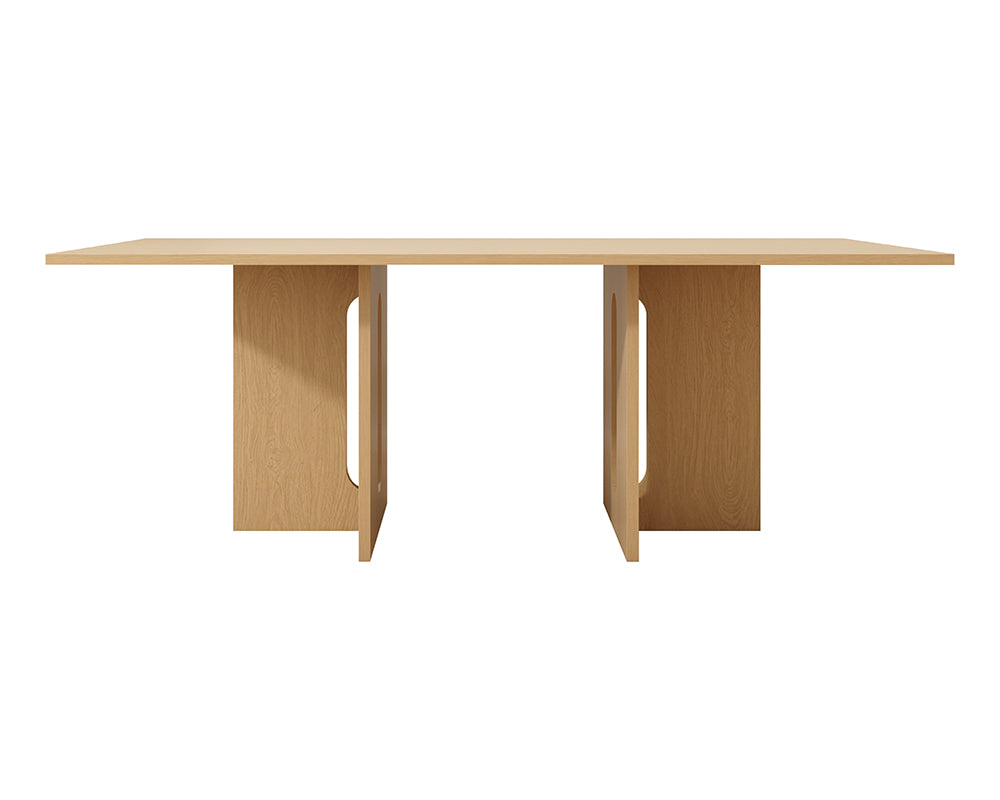 Dining Tables: Oak Melamine Dining Table 6 Seater