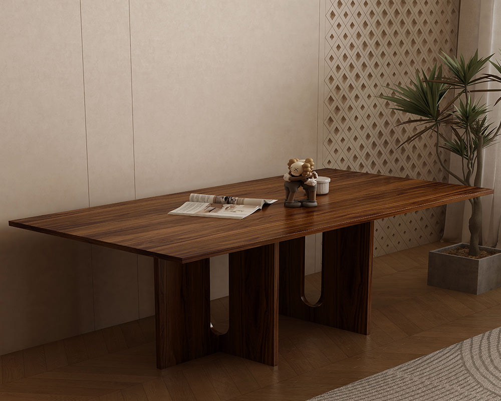 Dining Tables: Oak Melamine Dining Table 6 Seater