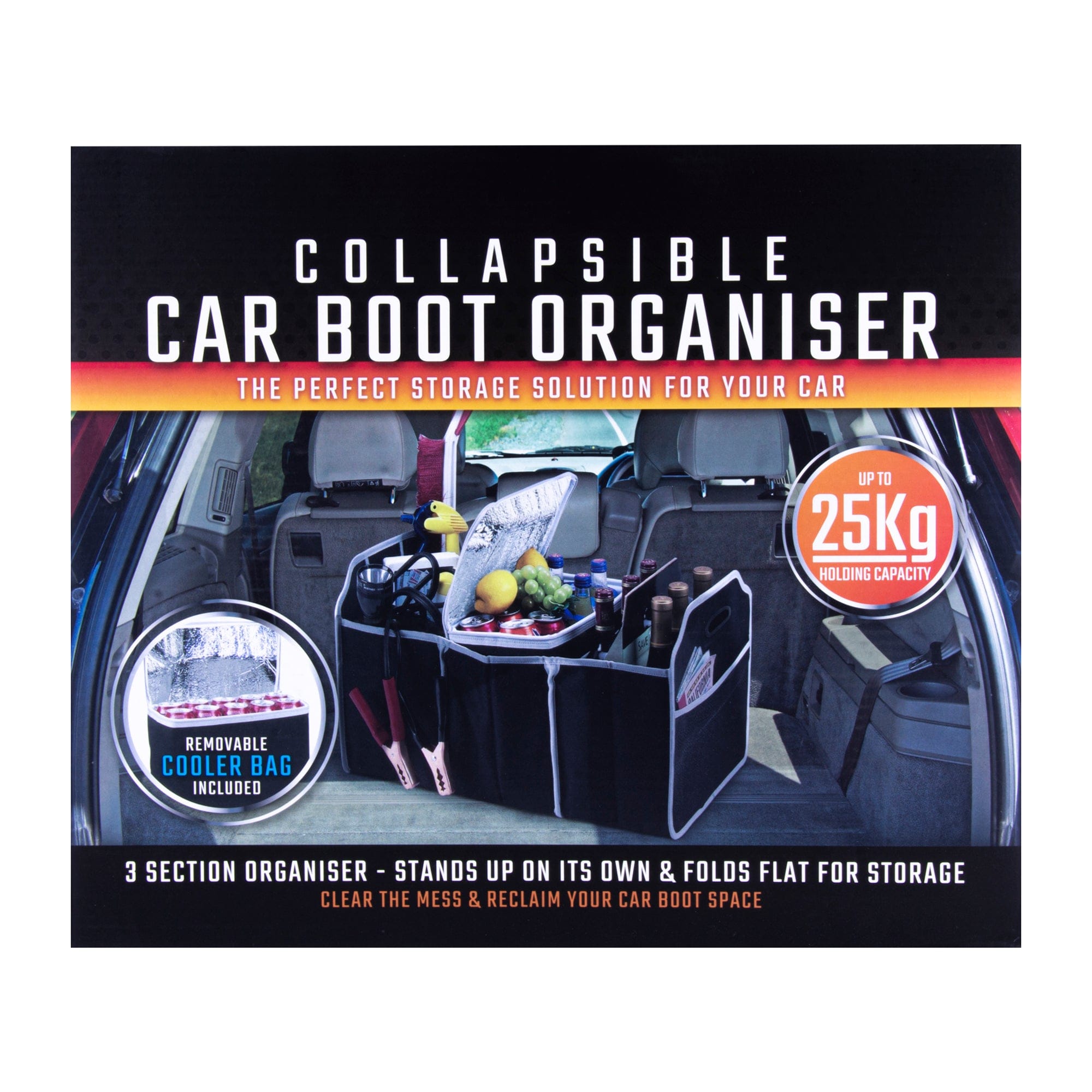 Bicycle Stands & Storage: Collapsible Car Trunk Organiser with Cooler Bag
