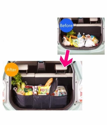 Bicycle Stands & Storage: Collapsible Car Trunk Organiser with Cooler Bag