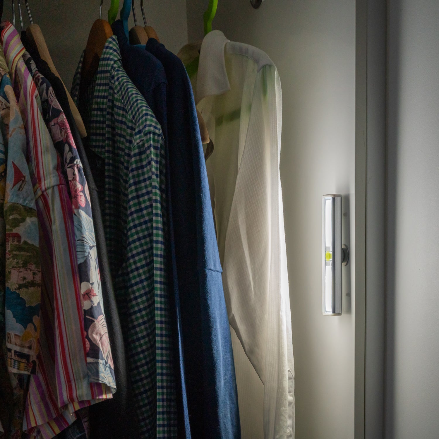 Night Lights & Ambient Lighting: 200 Lumens Wireless Stick-on Anywhere Battery Operated Cabinet LED Light