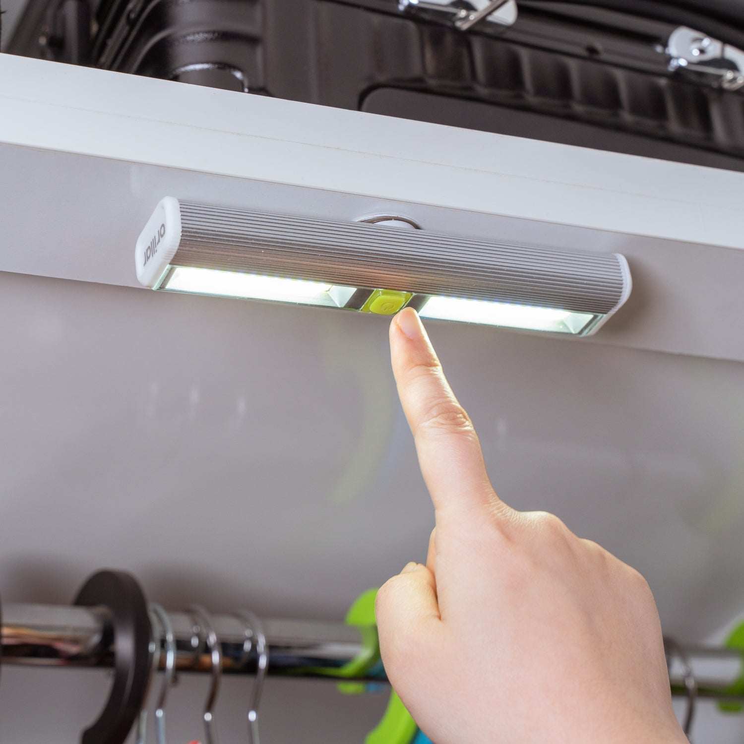 Night Lights & Ambient Lighting: 200 Lumens Wireless Stick-on Anywhere Battery Operated Cabinet LED Light