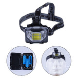 Camping Lights & Lanterns: 5 Mode Headlamp with COB LED Technology-Blue/Black - Blue