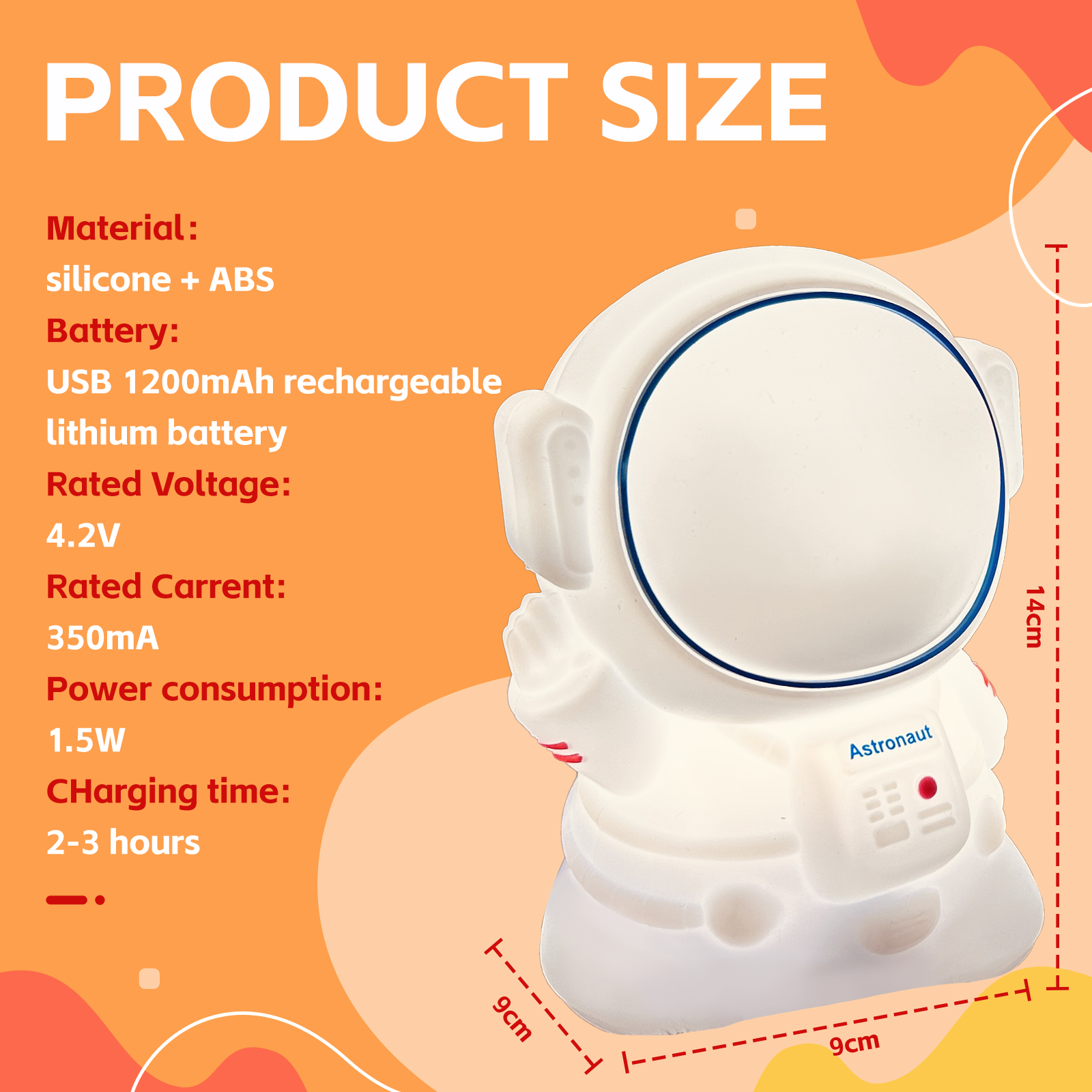 Night Lights & Ambient Lighting: Squishy Astronaut Night Light