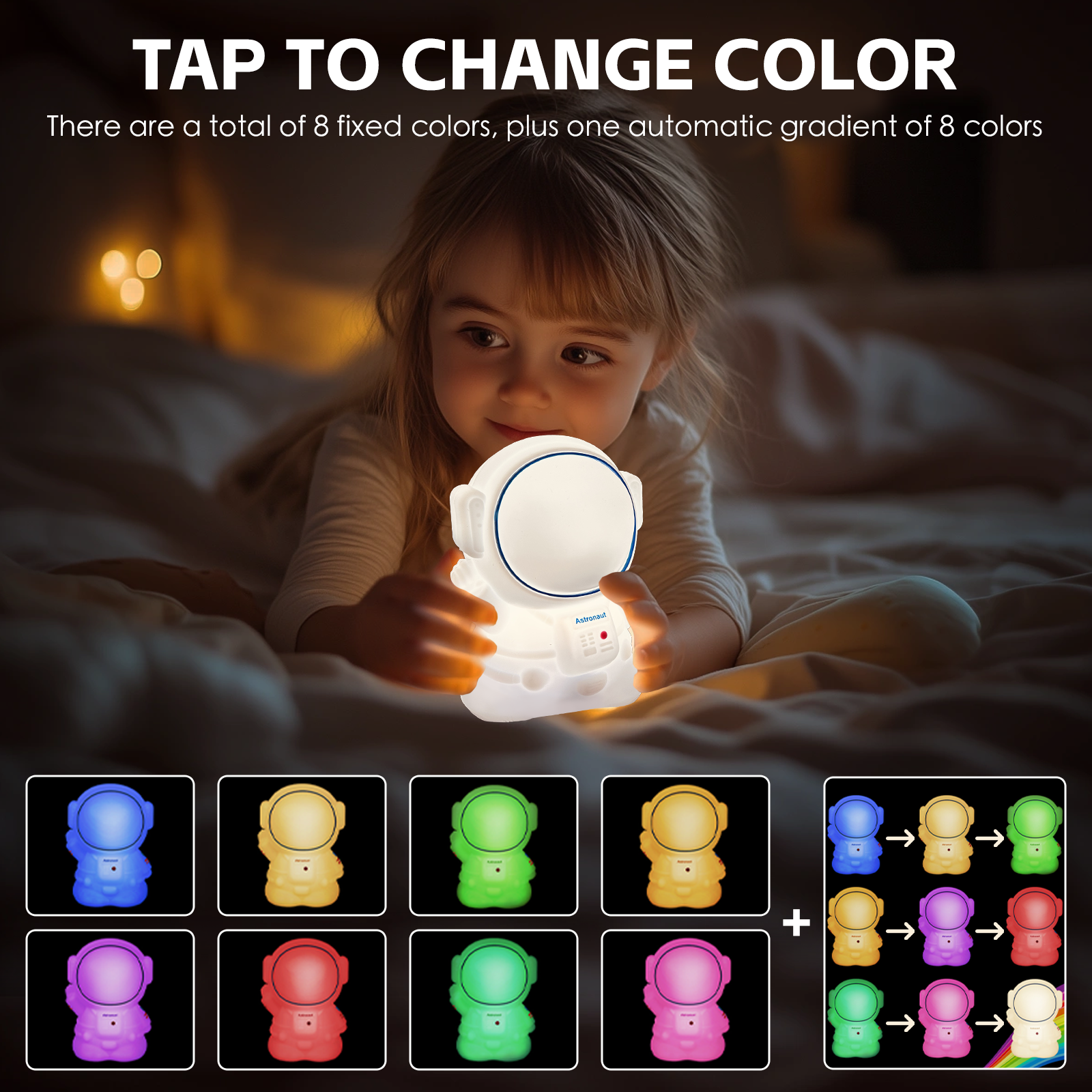 Night Lights & Ambient Lighting: Squishy Astronaut Night Light