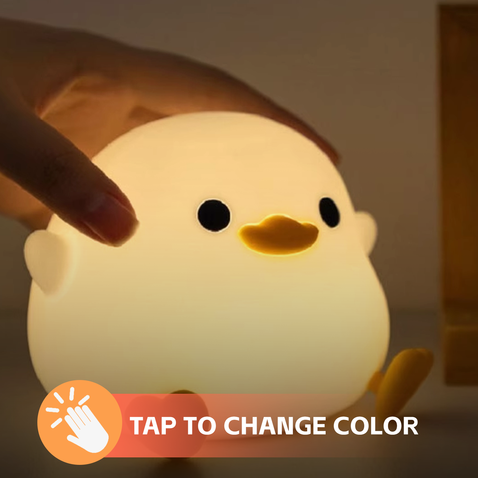 Night Lights & Ambient Lighting: Squishy Cute Duck Night Light