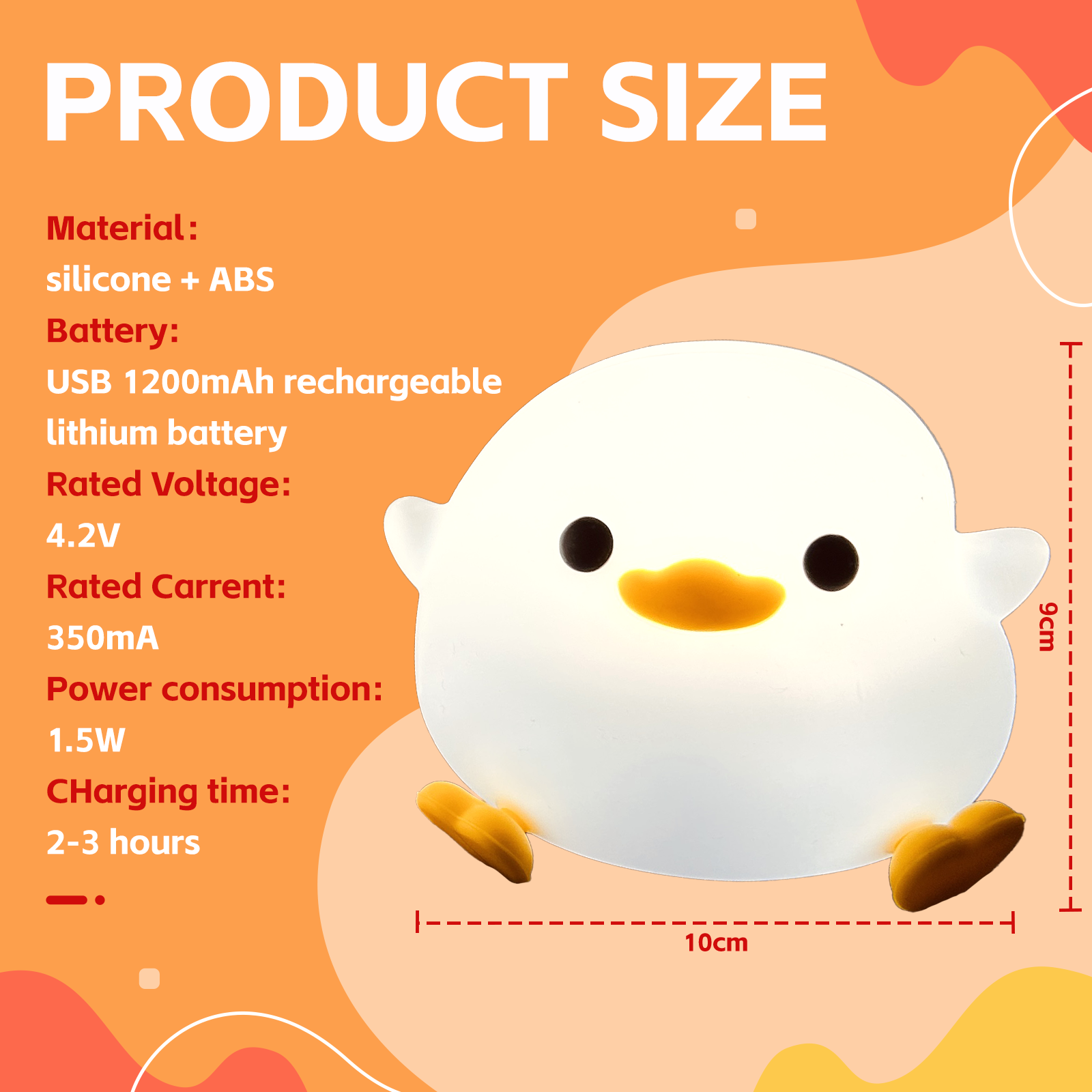Night Lights & Ambient Lighting: Squishy Cute Duck Night Light