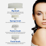 Facial Cleansers: Clevinger Ultimate Spin Facial Cleansing Brush Set - 4 Heads