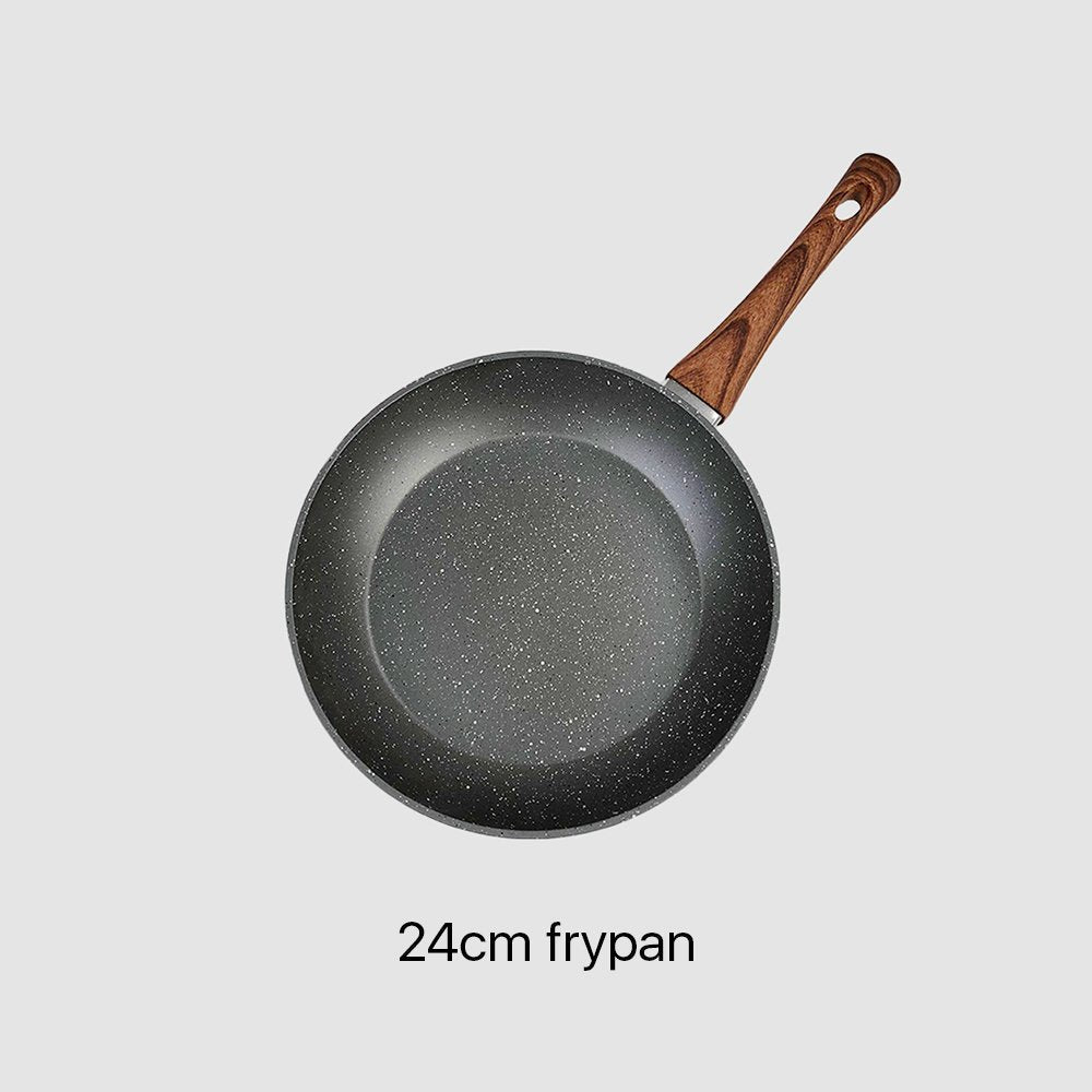 Skillets & Frying Pans: 5Pieces Non-Stick Marble Coating Saucepan/Casserole/Fry Pan Cookware Set