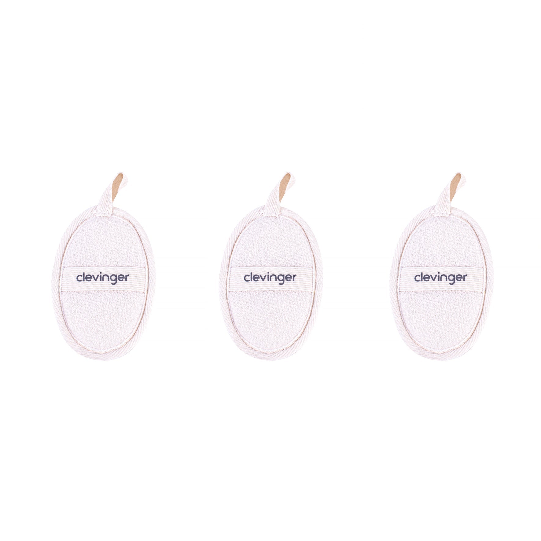 3 Pcs Clevinger Eco Oval Facial Exfoliating Loofah