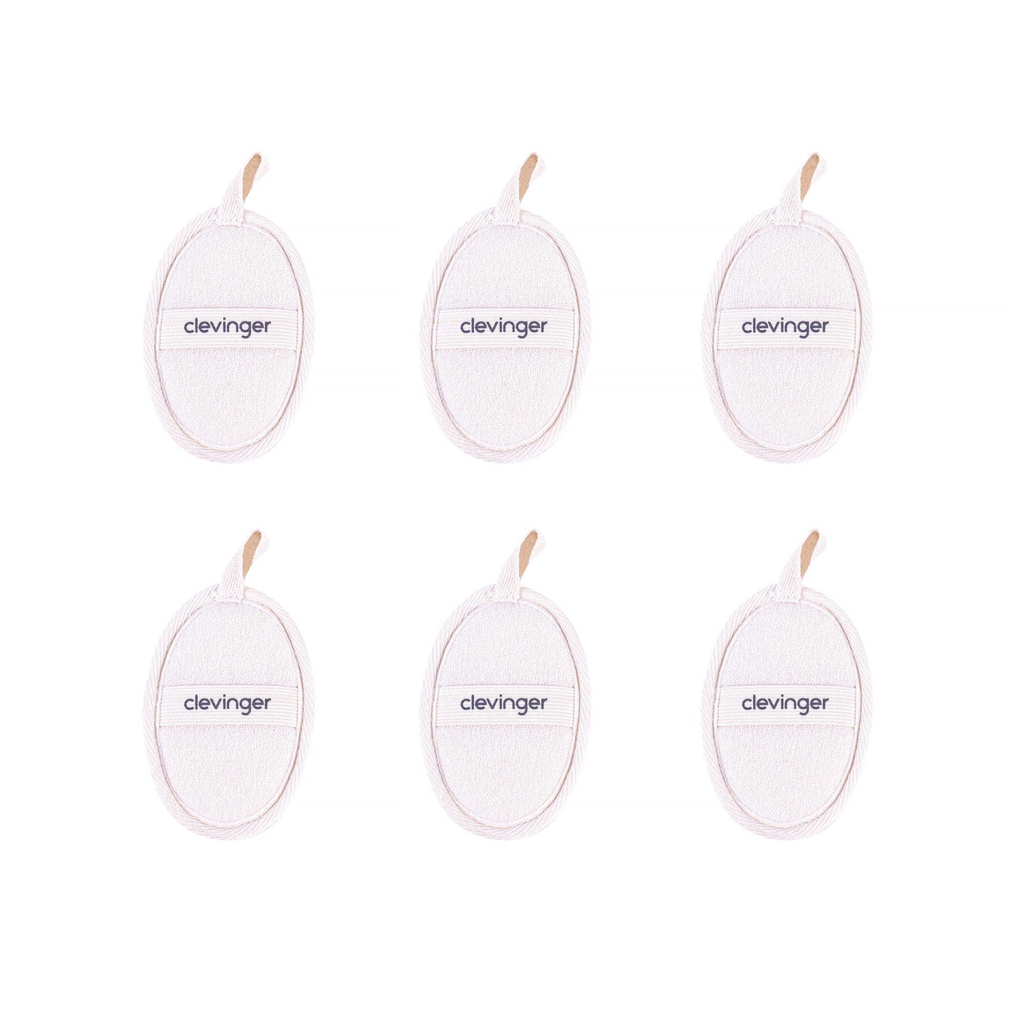 6 pcs Clevinger Eco Oval Facial Exfoliating Loofah – Biodegradable Skin Exfoliation Pads
