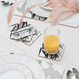 Table Linen & Kitchen Towels: Clevinger Set of 4 MDF Coasters Bamboo