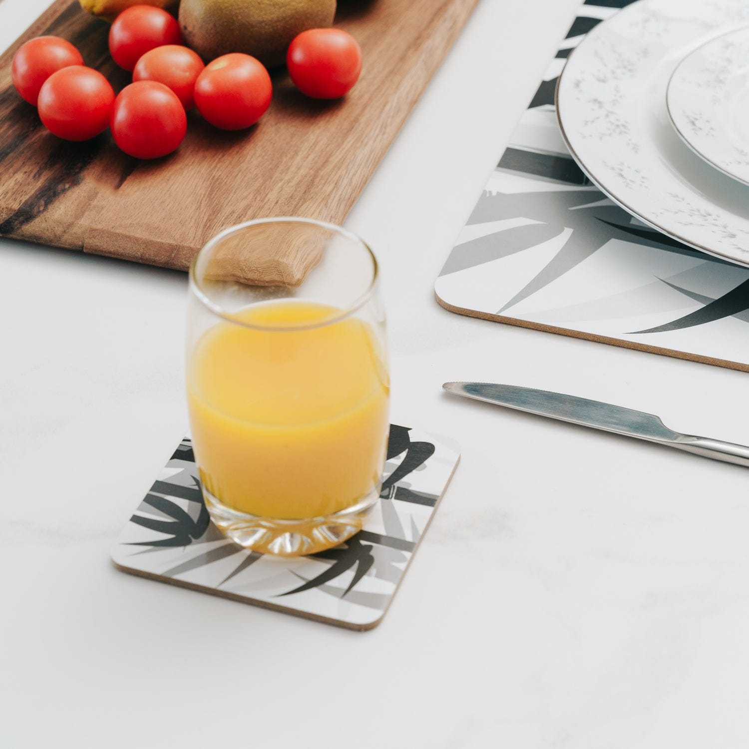 Table Linen & Kitchen Towels: Clevinger Set of 4 MDF Coasters Bamboo