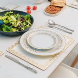 Table Linen & Kitchen Towels: Clevinger Set of 4 MD Placemats Gold Border