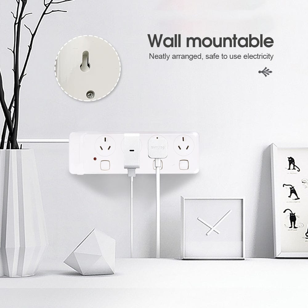 Powerboards & Adapters: 4 Outlet Power Board With Surge Protection with Individual Switches 1M Lead Cable