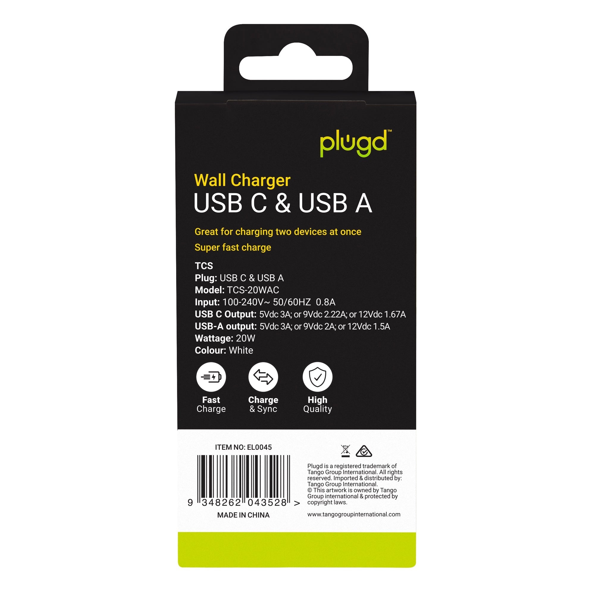 Phone Chargers: 20W USB C & USB A QC3.0+PD Fast Charging Wall Charger
