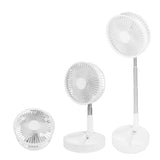 Portable Fans: Folding Telescopic 4.5W Portable Height/Tilt Adjustable Rechargeable Cordless Fan