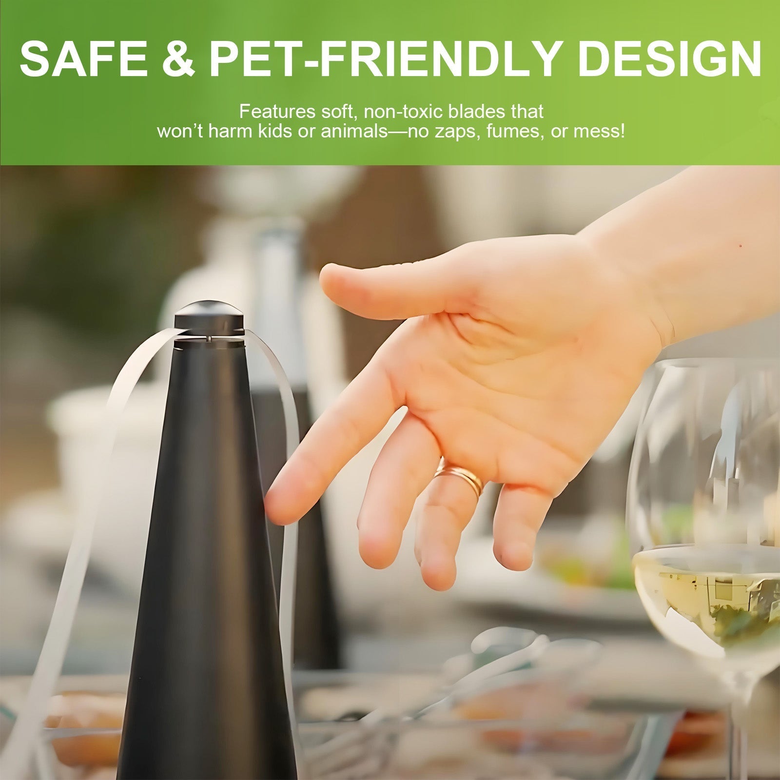 Household Insect Repellents: Battery Operated Shoo-Fly Chemical Free Fly Repellent Fan Black