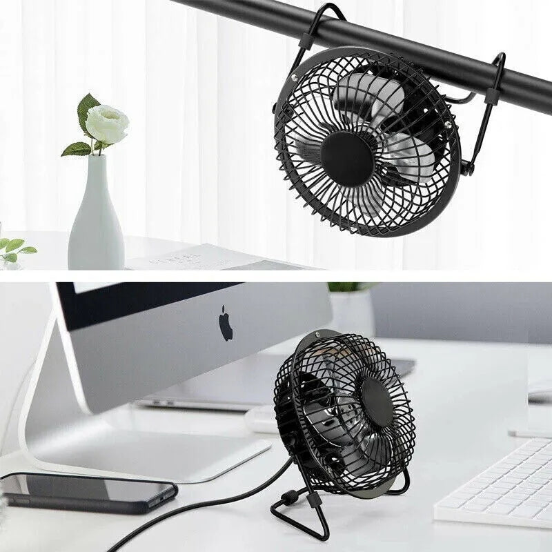 Laptop Stands: 360 Degree Tilt Adjustable USB Portable Mini Desk Fan