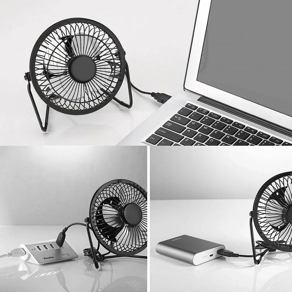 Laptop Stands: 360 Degree Tilt Adjustable USB Portable Mini Desk Fan