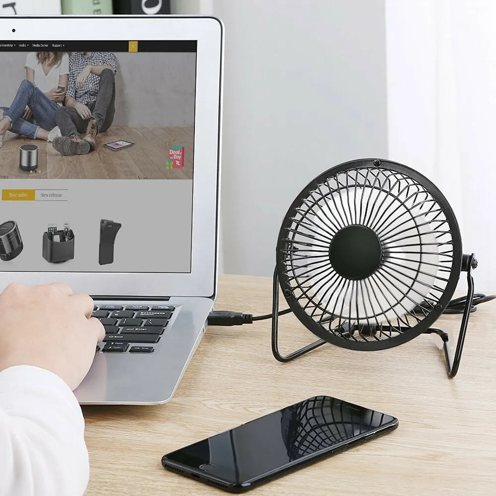 Laptop Stands: 360 Degree Tilt Adjustable USB Portable Mini Desk Fan